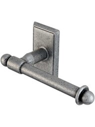 Wrought-Steel Euro Toilet-Paper Holder with Providence Rosette